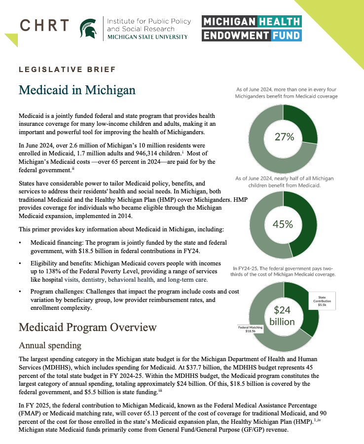 An infographic describing counties in Michigan that lack psychologist/psychiatrist services and/or substance use disorder facilities.